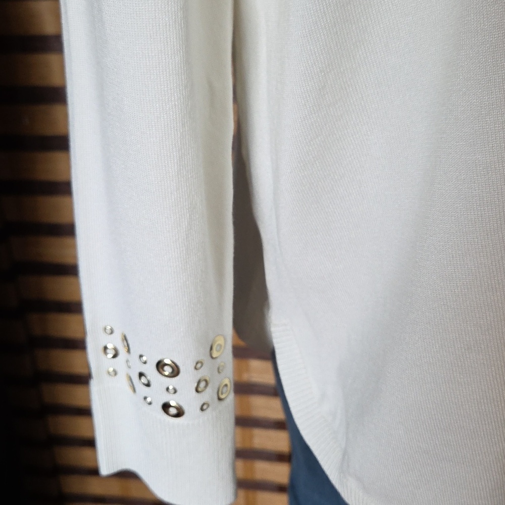 NWT! Ruby Rd Gold Rivet Sweater - Picture 9 of 11